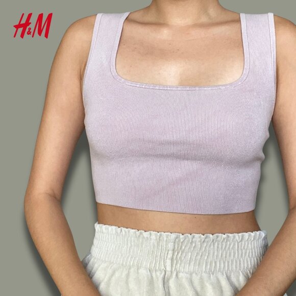 Cropped Ribbed Tank Top - Picture 1 of 4